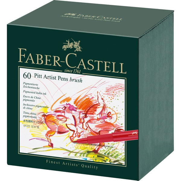 Load image into Gallery viewer, Faber-Castell PITT Artist Brush Pen Studio Box Set of 60, Faber-Castell, Brush Pen, faber-castell-pitt-artist-brush-pen-studio-box-set-of-60, , Cityluxe
