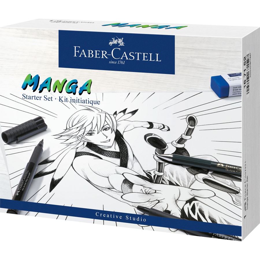 Faber-Castell Pitt Artist Pen Brush Manga Starter Set, Faber-Castell, Fineliner, faber-castell-pitt-artist-pen-brush-manga-starter-set, Manga, Cityluxe