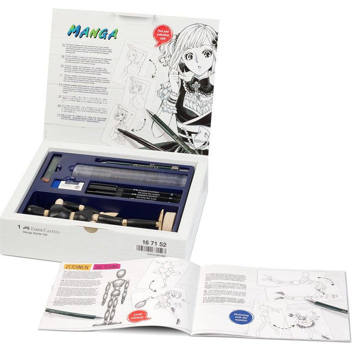 Faber-Castell Pitt Artist Pen Brush Manga Starter Set — side view