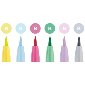 Faber-Castell PITT Artist Pen Brush Pen Set of 6 (Pastel), Faber-Castell, Brush Pen, faber-castell-pitt-artist-pen-brush-pen-set-of-6-pastel, , Cityluxe