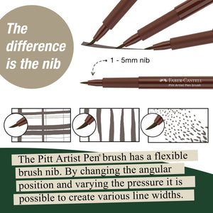 Faber-Castell PITT Artist Pen Brush Pen Set of 6 (Portrait), Faber-Castell, Brush Pen, faber-castell-pitt-artist-pen-brush-pen-set-of-6-portrait, Drawing, Cityluxe