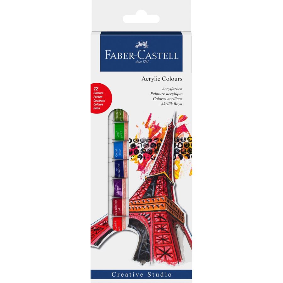 Faber-Castell Starter Set Acrylic Colours, Faber-Castell, Painting Supplies, faber-castell-starter-set-acrylic-colours, Budding artists, Cityluxe