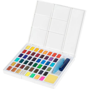 Faber-Castell Watercolours In Pans 48ct Set, Faber-Castell, Watercolour, faber-castell-watercolours-in-pans-48ct-set, Hobby artists, Cityluxe
