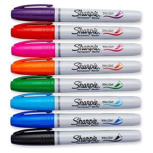 Sharpie® Brush Tip Permanent Marker Set of 8, Sharpie, Marker, sharpie-brush-tip-permanent-marker-set-of-8, Multicolour, Cityluxe