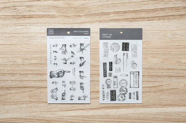Mu Craft Print-On Sticker Hand Sign & Stamps 018 — front view