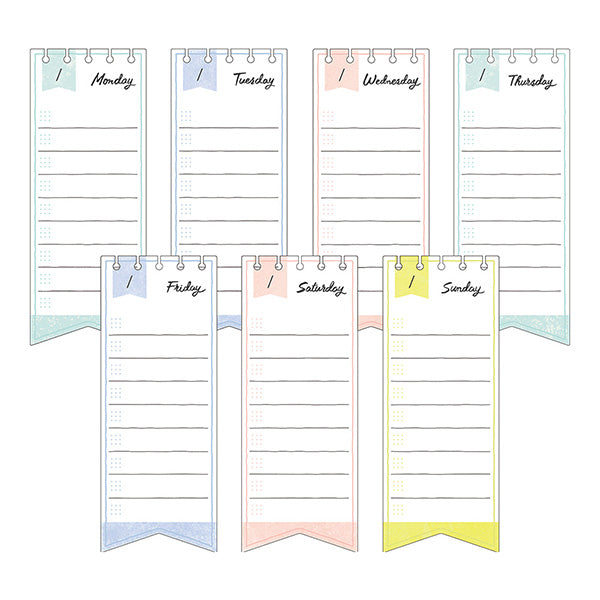 Load image into Gallery viewer, Midori Sticky Notes Journal Weekly Ribbon, Midori, Sticky Note, midori-sticky-notes-journal-weekly-ribbon, , Cityluxe
