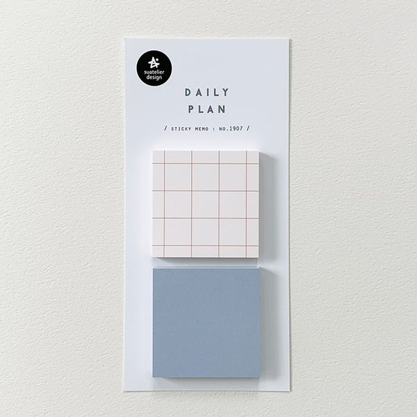 Suatelier Daily Plan Sticky Memo - Grid — front view