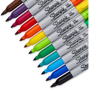 Sharpie® Fine Marker Pack of 12 with Case, Sharpie, Marker, sharpie-fine-marker-pack-of-12-with-case, Multicolour, Cityluxe