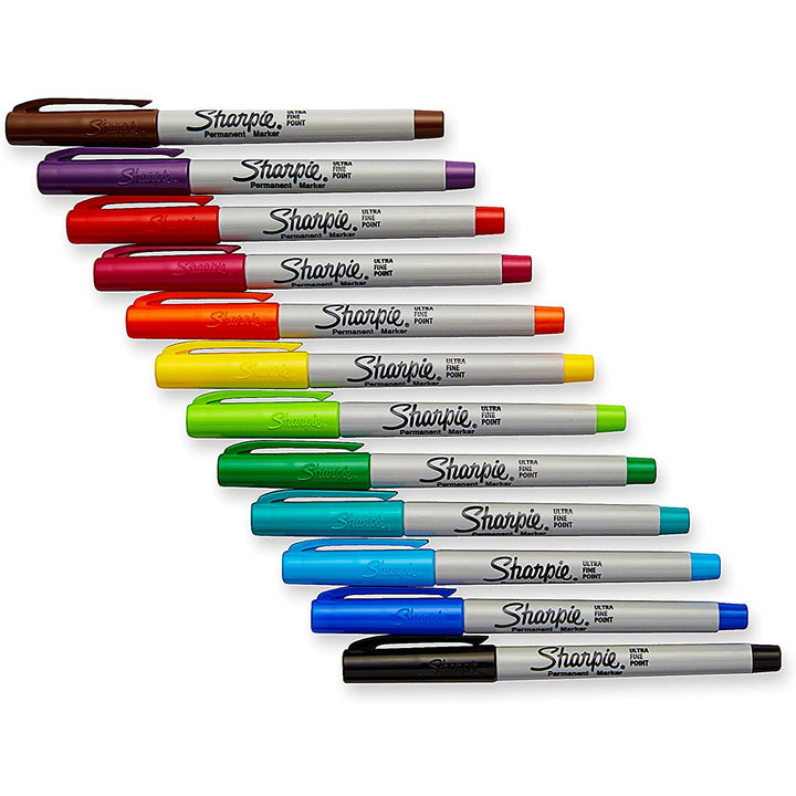 Sharpie® Ultra-Fine Marker Pack of 12 with Case, Sharpie, Marker, sharpie-ultra-fine-marker-pack-of-12-with-case, Multicolour, Cityluxe