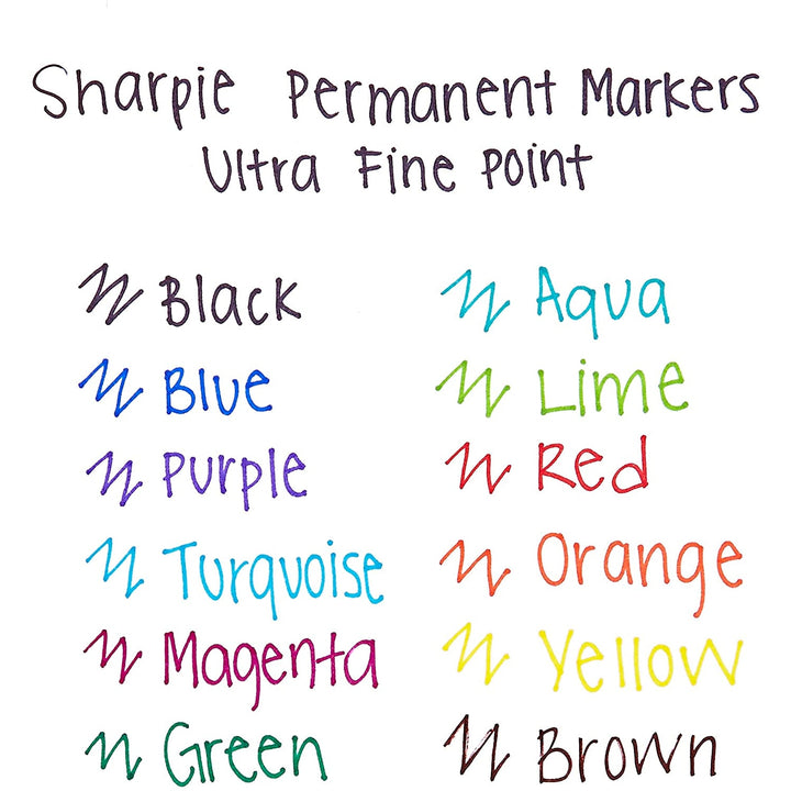 Sharpie® Ultra-Fine Marker Pack of 12 with Case, Sharpie, Marker, sharpie-ultra-fine-marker-pack-of-12-with-case, Multicolour, Cityluxe