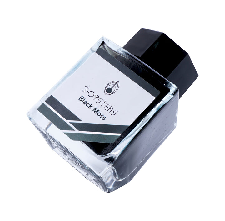 3 Oysters Delicious 38ml Ink Bottle Black Moss — cap detail