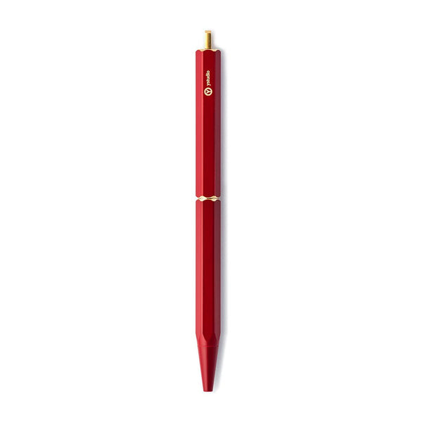 Load image into Gallery viewer, Ystudio Brassing Portable Ballpoint Pen Red, Ystudio, Ballpoint Pen, ystudio-brassing-portable-ballpoint-pen-red, can be engraved, Red, Cityluxe
