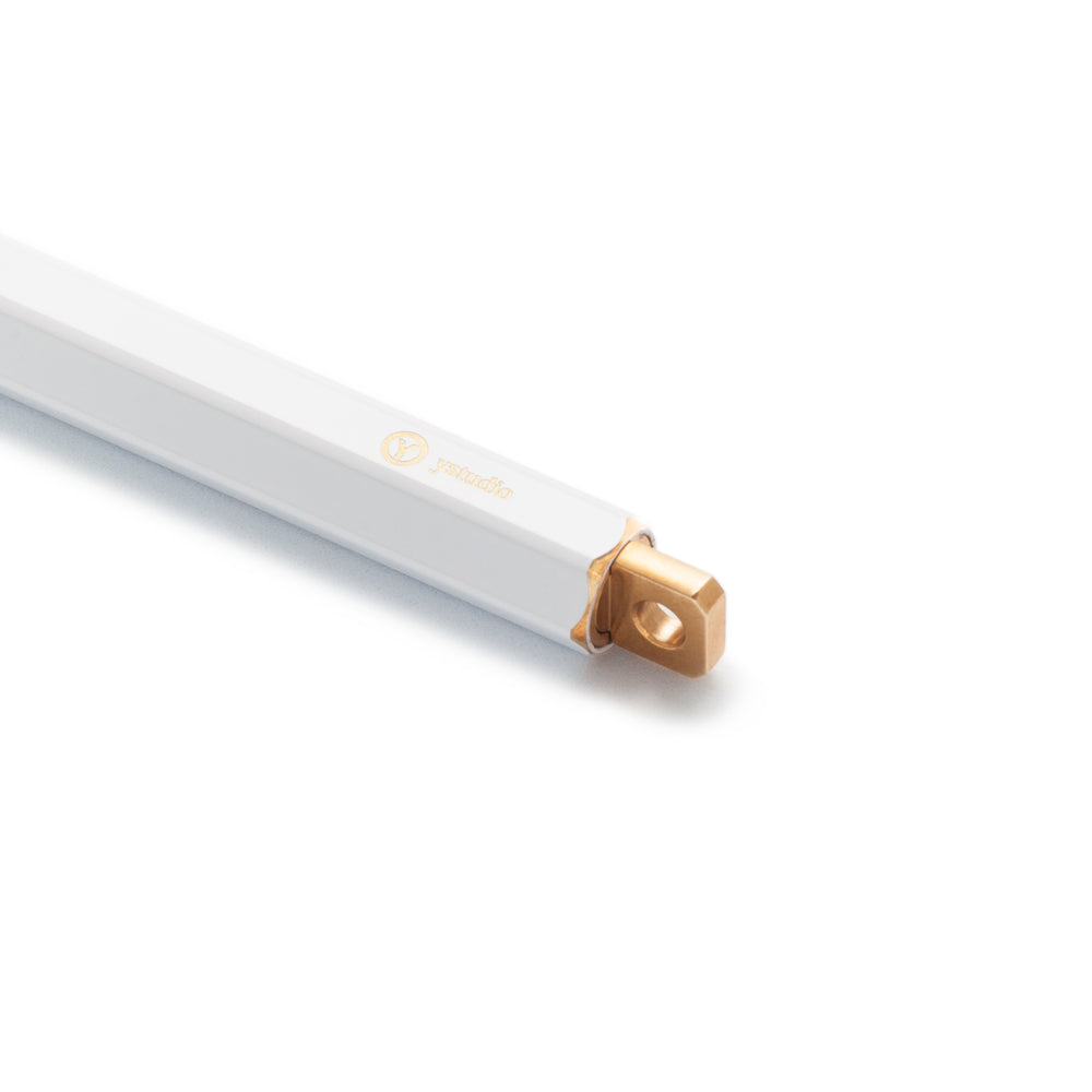 Ystudio Brassing Portable Ballpoint Pen White, Ystudio, Ballpoint Pen, ystudio-brassing-portable-ballpoint-pen-white, can be engraved, White, Cityluxe