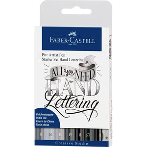 Faber-Castell Pitt Artist Pen Hand Lettering Starter Set of 8, Faber-Castell, Fineliner, faber-castell-pitt-artist-pen-hand-lettering-starter-set-of-8, Hobby artists, Cityluxe