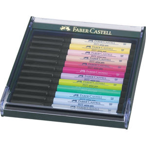 Faber-Castell PITT Artist Brush Pen Set of 12 (Pastel Tones), Faber-Castell, Brush Pen, faber-castell-pitt-artist-brush-pen-set-of-12-pastel-tones, , Cityluxe