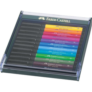Faber-Castell PITT Artist Brush Pen Set of 12 (Intensive Colour), Faber-Castell, Brush Pen, faber-castell-pitt-artist-brush-pen-set-of-12-intensive-colour, , Cityluxe