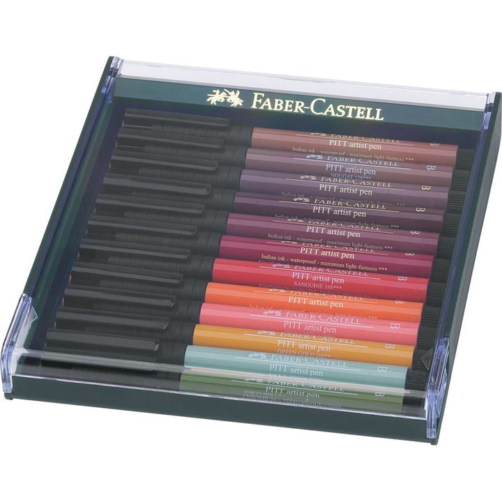 Faber-Castell PITT Artist Brush Pen Set of 12 (Autumn Colour) — front view