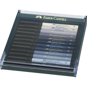Faber-Castell PITT Artist Brush Pen Set of 12 (Grey Colour), Faber-Castell, Brush Pen, faber-castell-pitt-artist-brush-pen-set-of-12-grey-colour, , Cityluxe