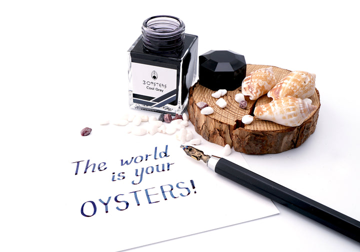 3 Oysters Delicious 38ml Ink Bottle Cool Gray, 3 Oysters, Ink Bottle, oysters-delicious-30ml-ink-bottle-cool-gray, 3 Oysters I.COLOR.U, Grey, Ink &amp; Refill, Ink bottle, Pen Lovers, Cityluxe