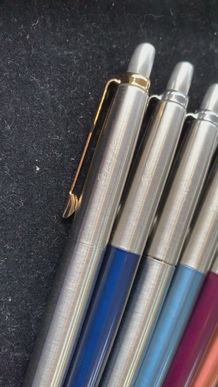 mechanical engraving on Parker Jotter Ballpoint Pen