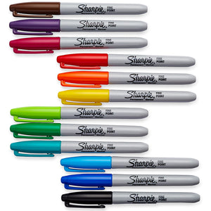 Sharpie Fine Point Permanent Markers Assorted Set of 12, Sharpie, Marker, sharpie-fine-point-permanent-markers-assorted-set-of-12, Multicolour, Cityluxe