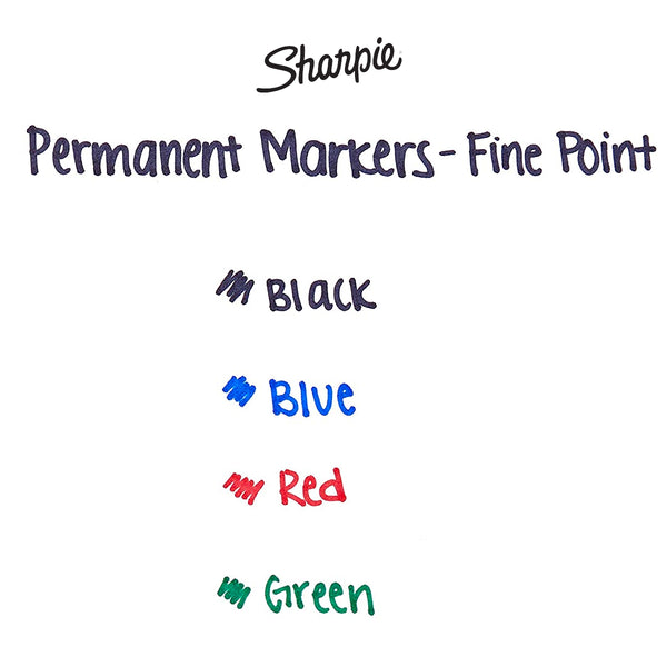Load image into Gallery viewer, Sharpie Fine Point Permanent Markers Assorted Set of 4, Sharpie, Marker, sharpie-fine-point-permanent-markers-assorted-set-of-4, Multicolour, Cityluxe
