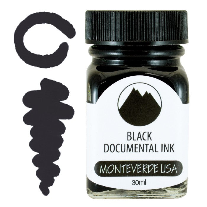 Monteverde 30ml Ink Bottle Documental Permanent Black, Monteverde, Ink Bottle, monteverde-30ml-ink-bottle-documental-permanent-black, Black, G309, Ink & Refill, Ink bottle, Monteverde, Monteverde Ink Bottle, Monteverde Refill, Pen Lovers, Cityluxe