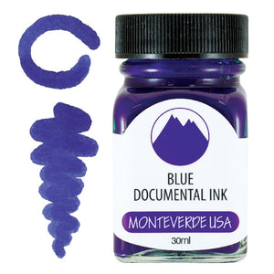 Monteverde 30ml Ink Bottle Documental Permanent Blue, Monteverde, Ink Bottle, monteverde-30ml-ink-bottle-documental-permanent-blue, Blue, G309, Ink & Refill, Ink bottle, Monteverde, Monteverde Ink Bottle, Monteverde Refill, Pen Lovers, Cityluxe