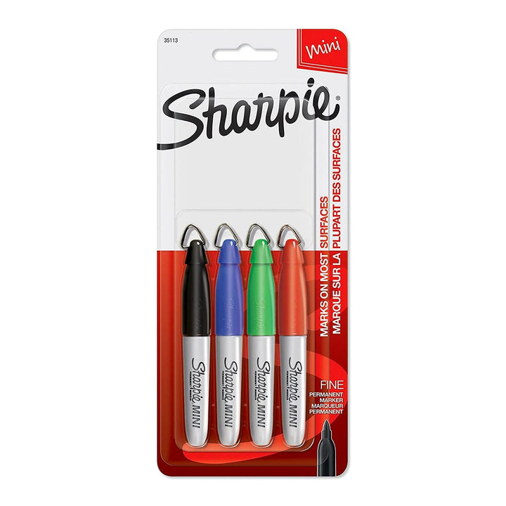 Sharpie Mini Markers Coloured Set of 4, Sharpie, Marker, sharpie-mini-markers-coloured-set-of-4, Black, Blue, Green, Multicolour, Red, Cityluxe