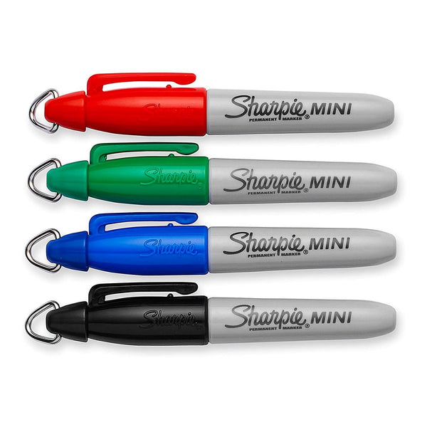 将图片加载到图库查看器，Sharpie Mini Markers Coloured Set of 4, Sharpie, Marker, sharpie-mini-markers-coloured-set-of-4, Black, Blue, Green, Multicolour, Red, Cityluxe

