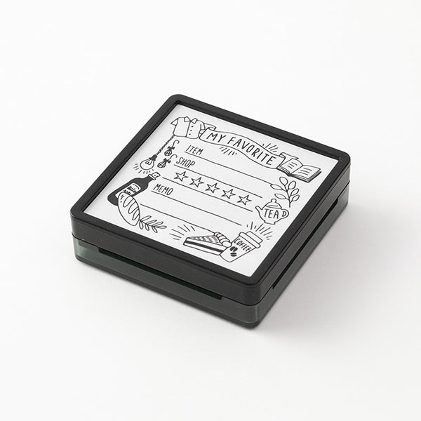 Load image into Gallery viewer, Midori Paintable Stamp Pre-inked My favorite, Midori, Stamp, midori-paintable-stamp-pre-inked-my-favorite, , Cityluxe
