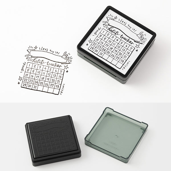 Midori Paintable Stamp Pre-inked habit tracker, Midori, Stamp, midori-paintable-stamp-pre-inked-habit-tracker, , Cityluxe