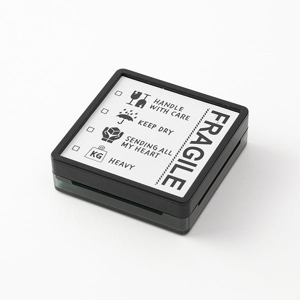 Midori Paintable Stamp Pre-inked Fragile — side view