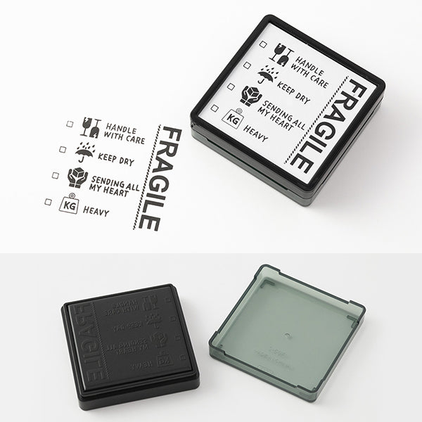 Midori Paintable Stamp Pre-inked Fragile — detail view