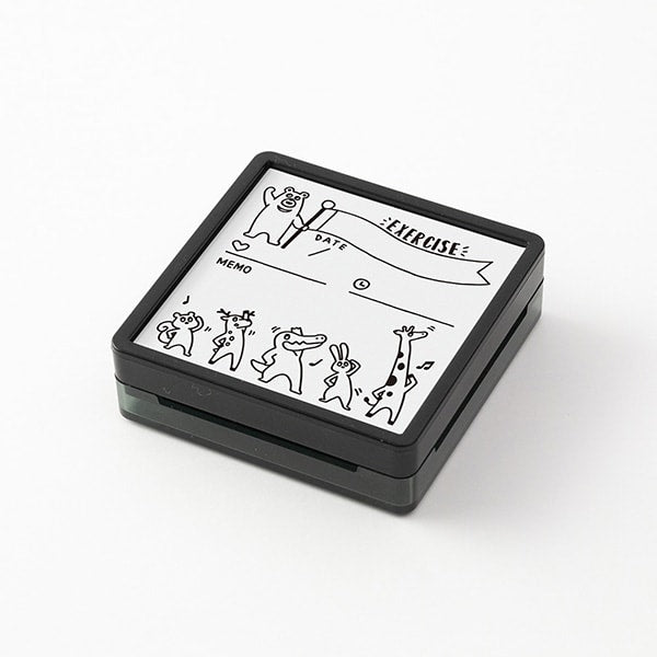 Midori Paintable Stamp Pre-inked Exercise — side view