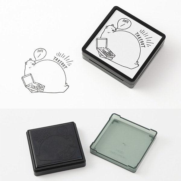 Midori Paintable Stamp Pre-inked Take-out — detail view