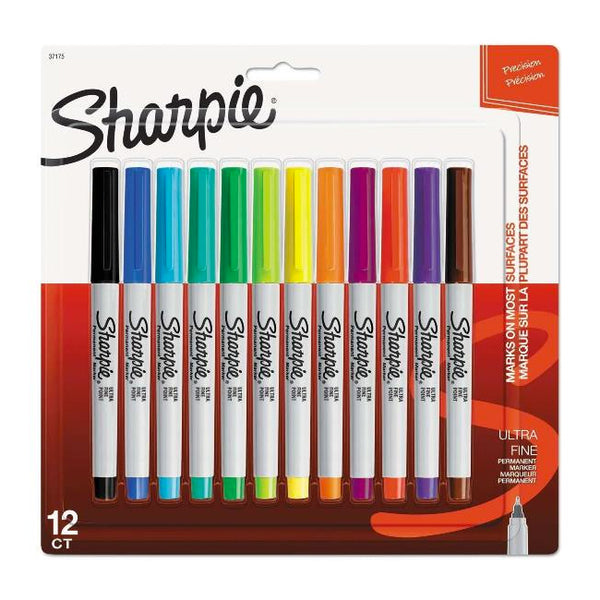 Load image into Gallery viewer, Sharpie Ultra Fine Point Permanent Markers Assorted Set of 12, Sharpie, Marker, sharpie-ultra-fine-point-permanent-markers-assorted-set-of-12, Multicolour, Cityluxe
