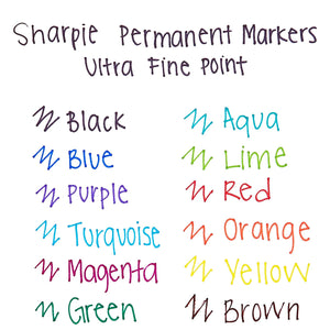 Sharpie Ultra Fine Point Permanent Markers Assorted Set of 12, Sharpie, Marker, sharpie-ultra-fine-point-permanent-markers-assorted-set-of-12, Multicolour, Cityluxe