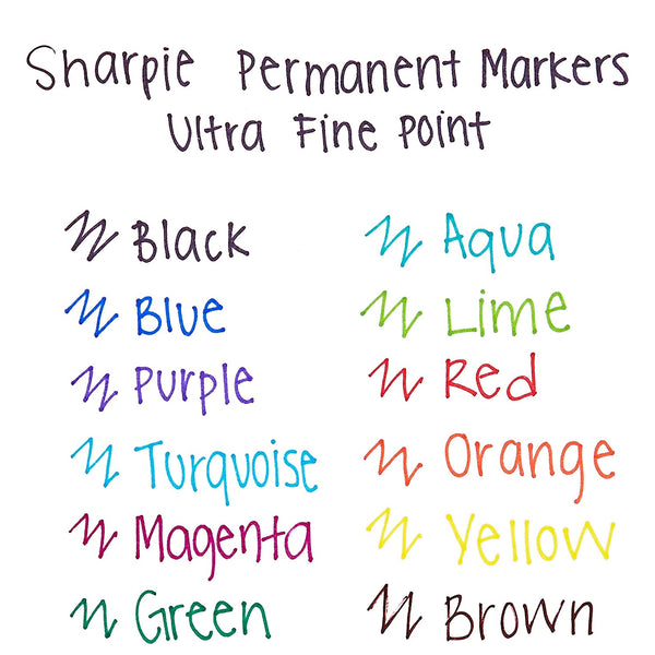 Load image into Gallery viewer, Sharpie Ultra Fine Point Permanent Markers Assorted Set of 12, Sharpie, Marker, sharpie-ultra-fine-point-permanent-markers-assorted-set-of-12, Multicolour, Cityluxe
