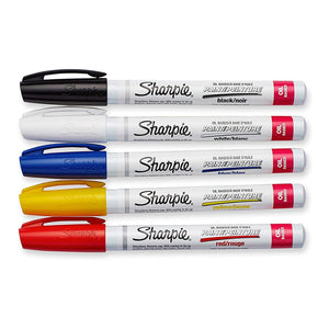 Sharpie Oil Base Paint Marker Coloured Set of 5, Sharpie, Marker, sharpie-oil-base-paint-marker-coloured-set-of-5, Black, Blue, Multicolour, Red, White, Yellow, Cityluxe