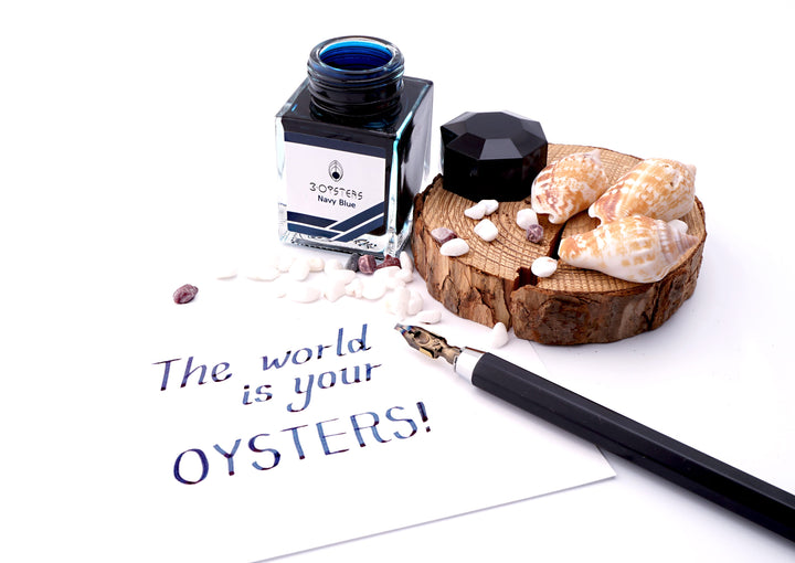 3 Oysters Delicious 38ml Ink Bottle Navy Blue, 3 Oysters, Ink Bottle, oysters-delicious-30ml-ink-bottle-navy-blue, 3 Oysters I.COLOR.U, Blue, Ink &amp; Refill, Ink bottle, Pen Lovers, Cityluxe