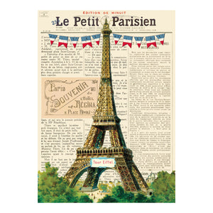 Cavallini Wrapping Paper Eiffel Tower 3, Cavallini, Wrapping Paper, cavallini-wrapping-paper-eiffel-tower-3, , Cityluxe