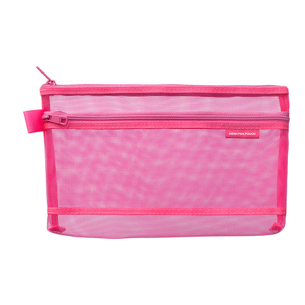 Midori CL Mesh Pen Pouch Pink, Midori, Pen Case, midori-cl-mesh-pen-pouch-pink, , Cityluxe