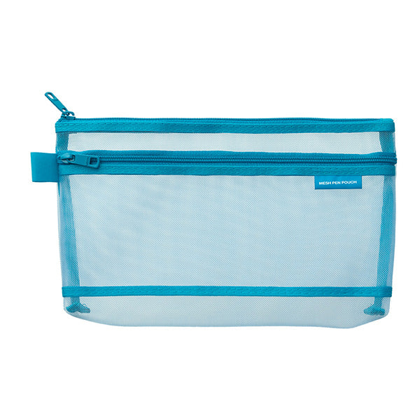 Midori CL Mesh Pen Pouch Blue, Midori, Pen Case, midori-cl-mesh-pen-pouch-blue, , Cityluxe