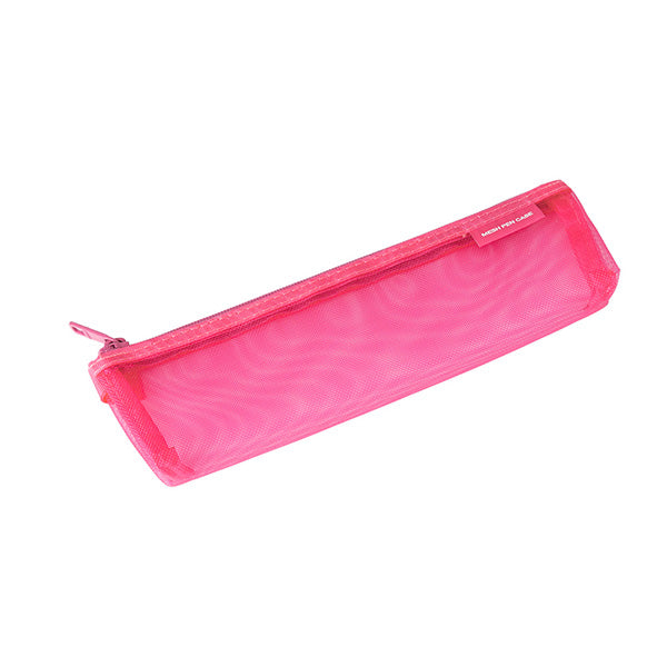 Midori CL Mesh Mini Pen Pouch Pink — side view