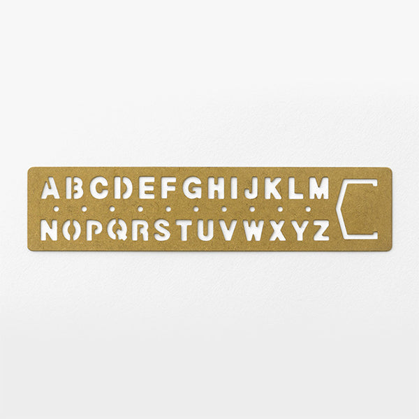 Load image into Gallery viewer, Traveler&#39;s Company Brass Template Bookmark Alphabet, Traveler&#39;s Company, Template, travelers-company-brass-template-bookmark-alphabet, For Travellers, Traveler, Cityluxe
