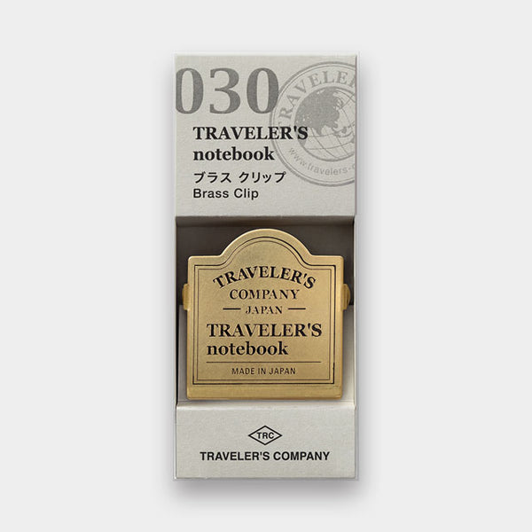 将图片加载到图库查看器，Traveler&#39;s Notebook Refill 030 (Regular Size) - Brass Clip TRC Logo, Traveler&#39;s Company, Notebook Insert, travelers-notebook-refill-030-regular-size-brass-clip, For Travellers, tn2019ss, traveler, Cityluxe
