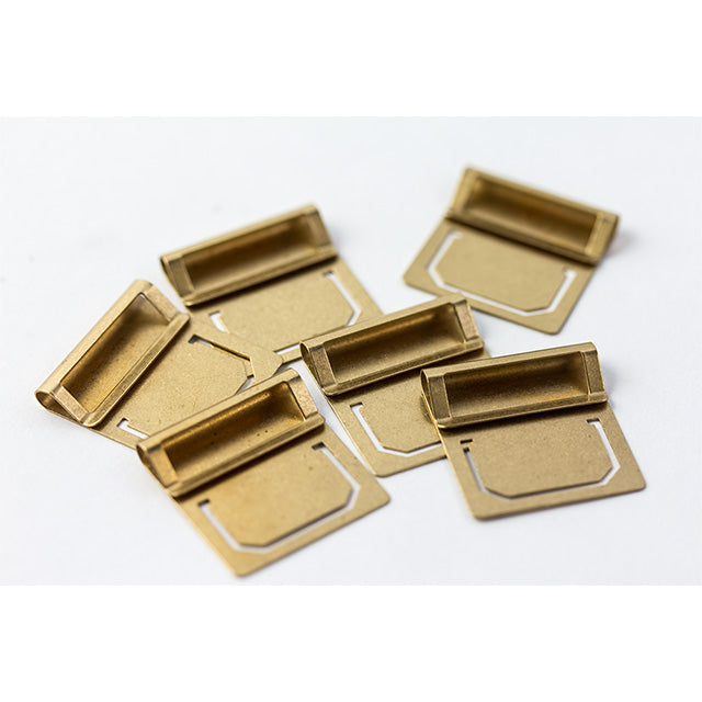 Midori Brass Index Clip — detail view