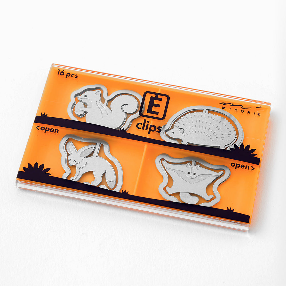 Midori E-Clips Paper Clip Etching Clips Dog / Cat / Rabbit / Bird / Zoo / Dinosaur