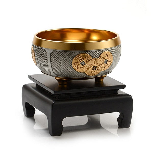 Royal Selangor Wealth Bowl Gold — front view